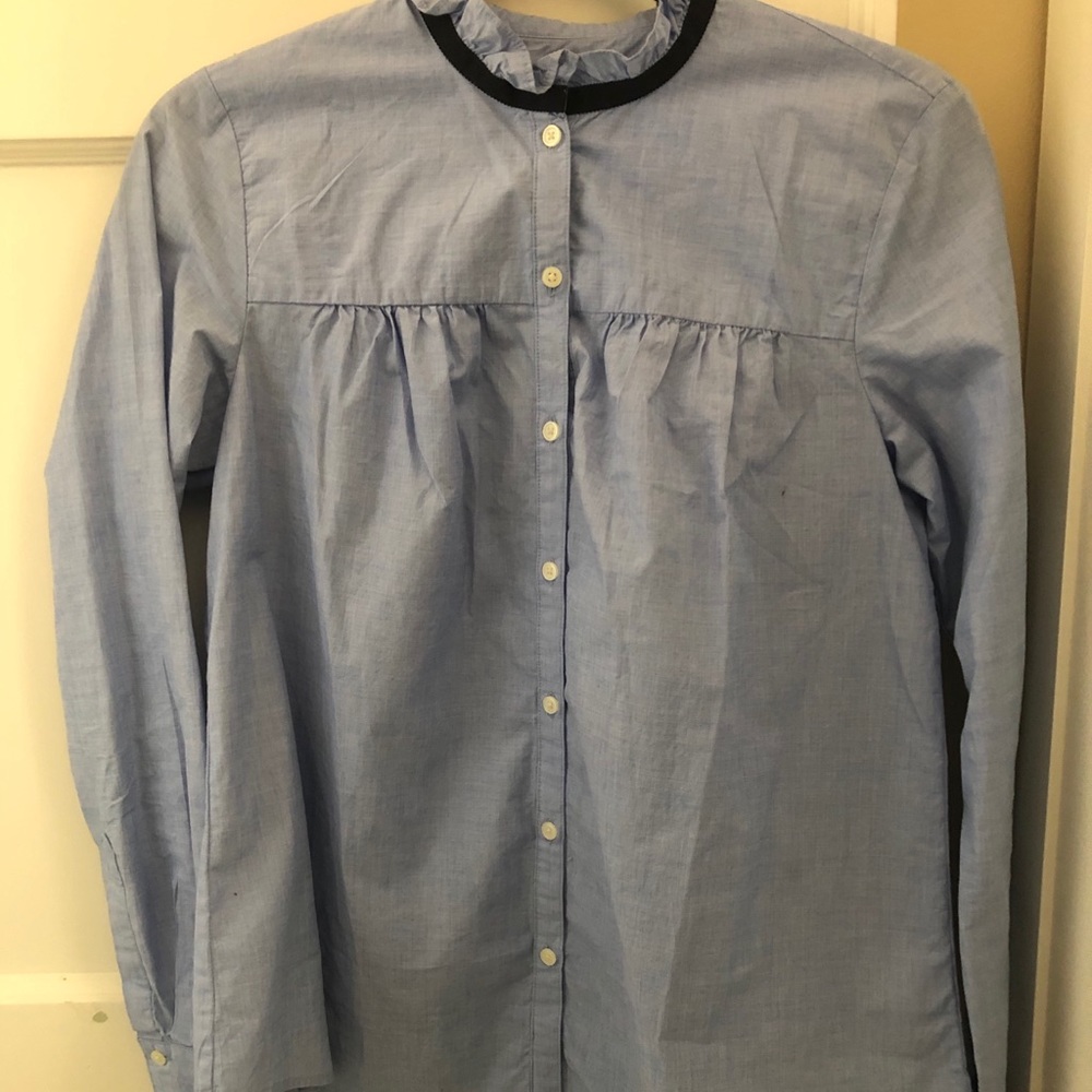 Blue babydoll dress shirt